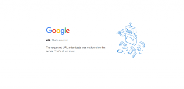 mensaje de error de google para una página no encontrada. Error 404. Usa redirecciónes 301 para redirigir estas páginas.